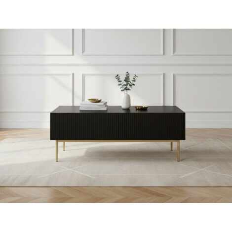 BOBOCHIC - Table basse KASHA Pieds or   Noir