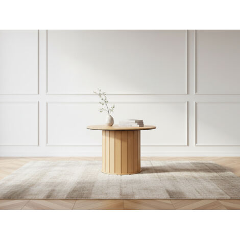 BOBOCHIC - Table basse ronde D.66 cm AMBOISE couleur chêne