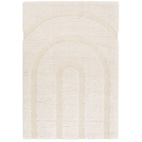 BOBOCHIC - Tapis poils longs ALBA motif abstrait  120x170