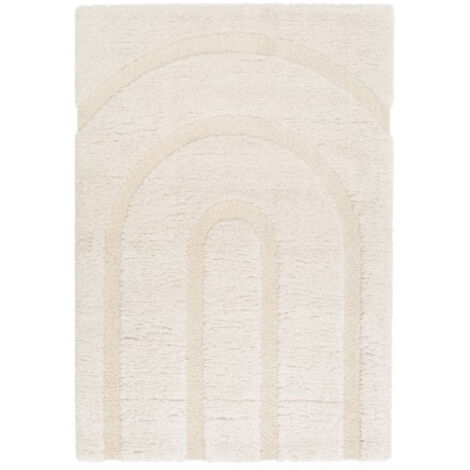 BOBOCHIC - Tapis poils longs ALBA motif abstrait  160x230