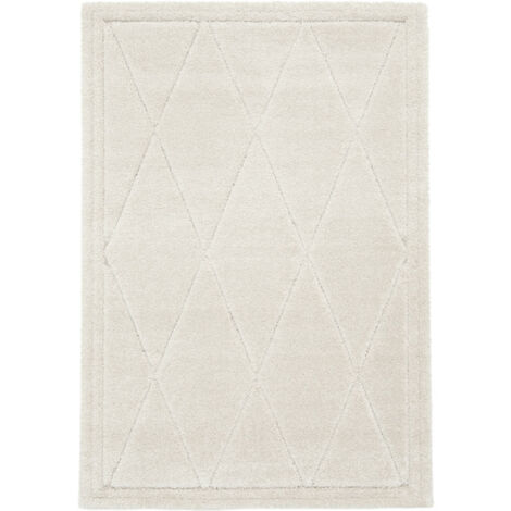BOBOCHIC - Tapis poils ras AMEL motif graphique  120x170 Beige