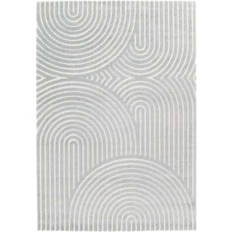BOBOCHIC - Tapis poils ras HERVE motif abstrait 160x230 Bicolore