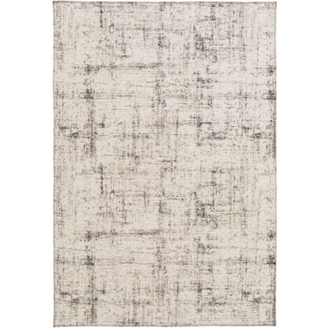 BOBOCHIC - Tapis poils ras MAGGIE motif abstrait  160x230 Beige/Crème