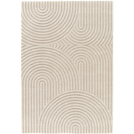 Bobochic – Tapis poils ras rectangle 200x290 cm – Motif abstrait moderne – 60% polypropylène, 40% polyester – Épaisseur 1,4 cm – Label OEKO-TEX