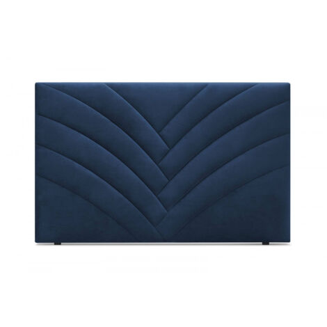 Bobochic – Tête de lit velours 170 cm bleu foncé – Bois massif – Style moderne – Revêtement 100% polyester – Hauteur 100 cm