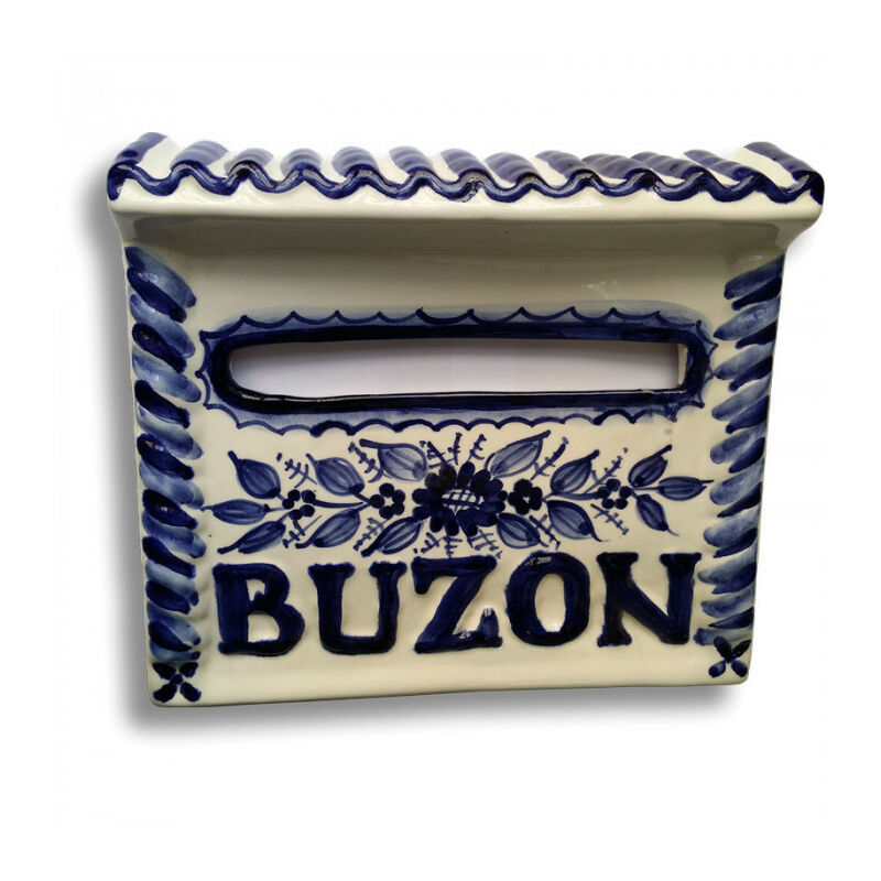 

Bocacartas Cermica Relieve Azul