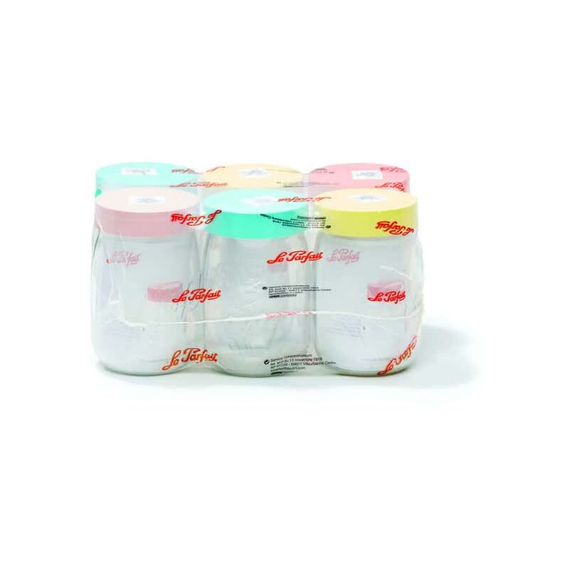 Bocal à vis multicouleur x6 1 litre Le Parfait