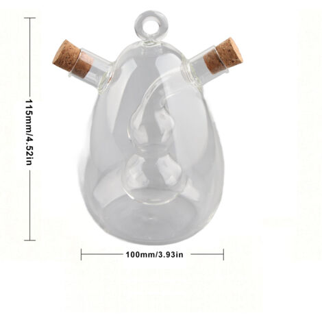 Bocal de cuisine 2 en 1 pour huile et vinaigre, distributeur étanche transparent pour contrôle des huiles