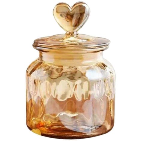 Bocal de rangement en verre hermétique, récipient décoratif pour le thé, les bonbons, le thé en vrac, le sucre et les épices.