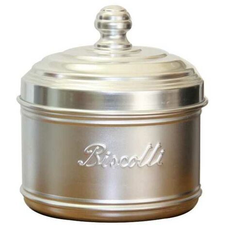 Bocal en aluminium pour biscuits, 16 cm x 11 cm, Ottinetti