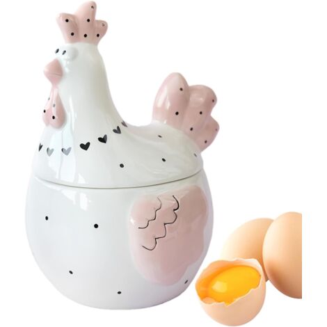 Bocal En Céramique Avec Couvercle Boîte À Poulet - Grande