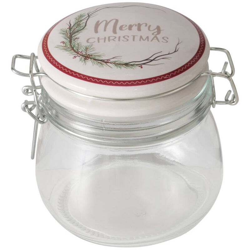 Bocal en porcelaine avec couvercle charlene, 450 ml