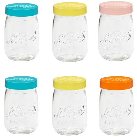 Bocal en verre 1L avec couvercle Alveolit – Étanche pour stockage denrées sèches – Fabriqué en France – Compatible lave-vaisselle – Le Parfait