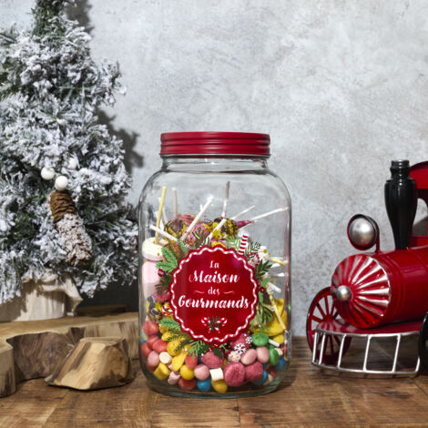Bocal En Verre Noel Tradi 3l