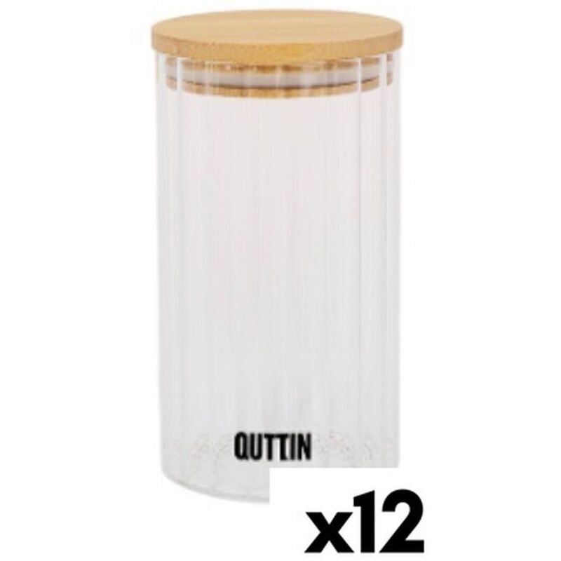 Bocal en verre clair Quttin 9 x 16 cm 780 ml 9 x 16.5 cm (12 pièces)
