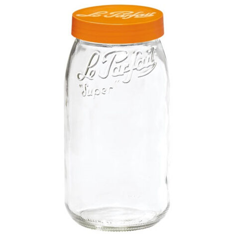 Bocal Le Parfait 3l Orange Stockage Hermétique Et Visible - Le Parfait