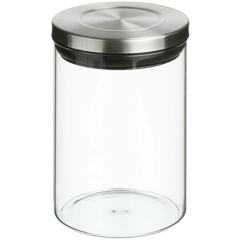 Bocal verre couvercle inox Hermet 0 -6L - 5 five simply smart - Argent