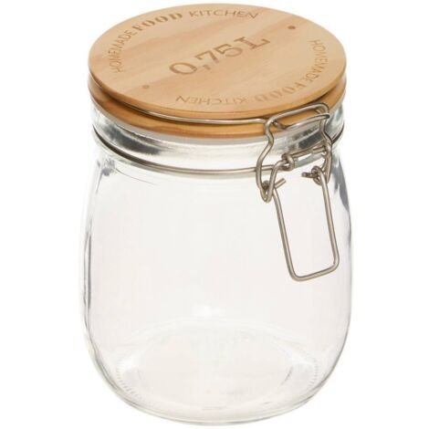 Bocal verre couvercle pin wording 0,75l - 5five