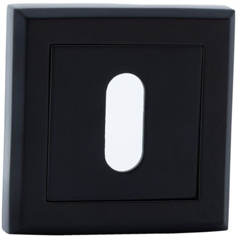 Bocallave cuadrada oval zamak negro esquinas curvas