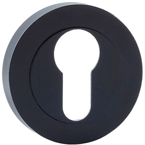 Bocallave redonda zamak negro para puertas, boca pera