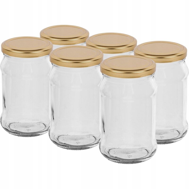 Bocal en verre pour conserves avec bouchon à vis 315 ml 6 pièces