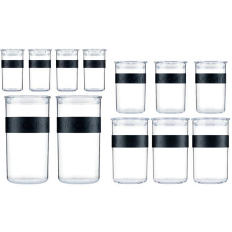Bocaux conservation - BODUM - PRESSO SET - 12 bocaux plastique avec couvercle hermétique