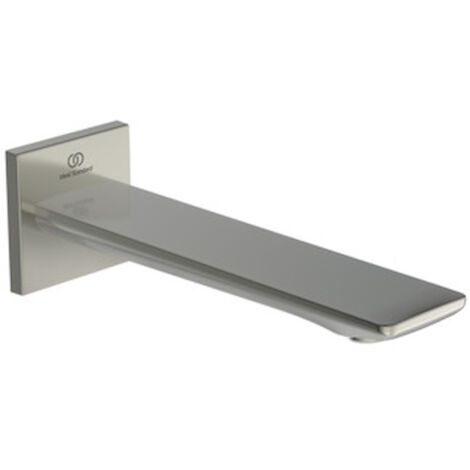 Bocca erogazione a muro CHECK sporgenza 160 mm argento Storm con rosetta quadrata IDEAL STANDARD