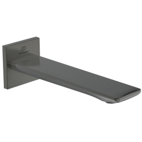 Bocca erogazione a parete CHECK sporgenza 160 mm magnetica grigia con rosetta quadrata IDEAL STANDARD