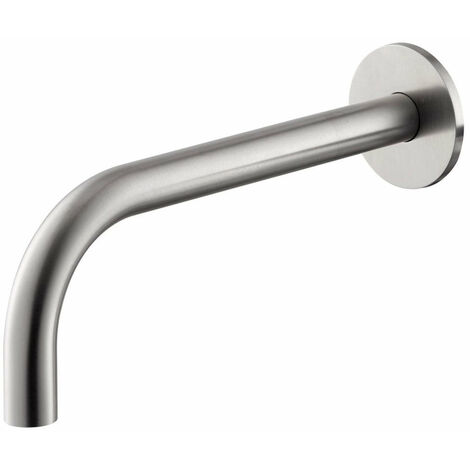 Bocca Erogazione a Parete Lavabo da 210 mm in Acciaio Inox Satinato Nilo