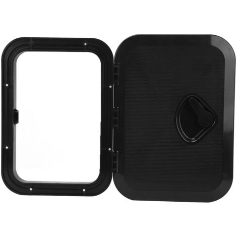 Boccaporti per barche Marine Rettangolo nero ABS 10‑5/8 X14‑3/4 pollici Coperchi per yacht RV