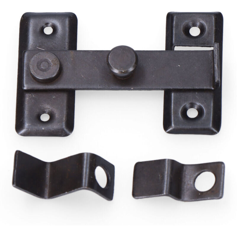 Gancio a leva reversibile 8cm zinco nero