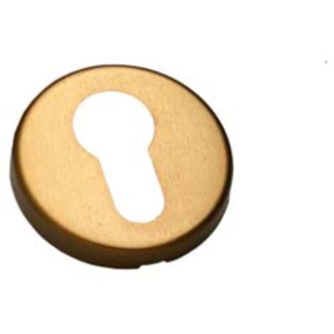 Bocchetta foro yale in alluminio bronzato 2 pezzi