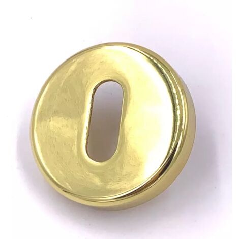 BOCCHETTA OLIVARI TONDA PATENT OTTONE LUCIDO