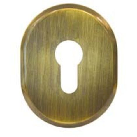 BOCCHETTA OVALE IN OTTONE BRUNITO PER CILINDRI SAGOMATI  316L/SV- - mm.64x84h spessore mm.6 - 5 pezzi CIPIERRE