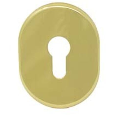 BOCCHETTA OVALE IN OTTONE LUCIDO PER CILINDRI SAGOMATI 316L/SV- - mm.64x84h spessore mm.6 - 5 pezzi CIPIERRE
