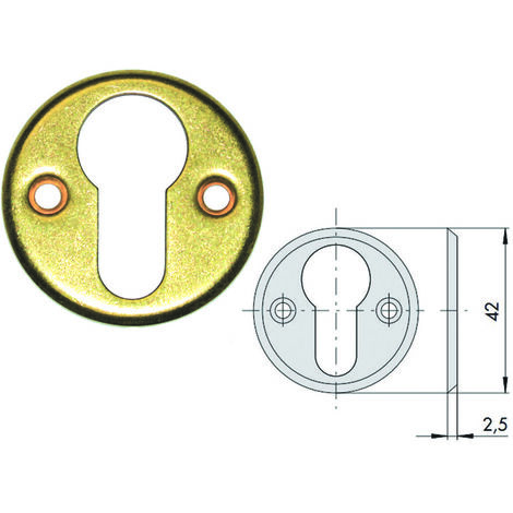 Bocchette in ottone sagomate 06010 00 - mm.42, spessore mm.2,5 (06010000)