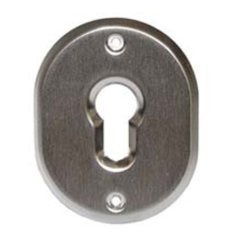 Bocchette ovali in ottone cromo satinato per cilindri sagomati - mm.70x90h. spessore mm.4 5 pezzi Cipierre