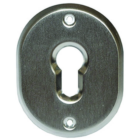 Bocchette ovali in ottone cromo satinato per cilindri sagomati - mm.70x90h. spessore mm.4