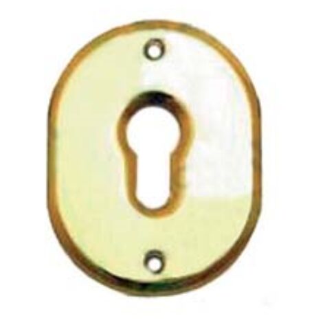 Bocchette ovali in ottone lucido per cilindri sagomati - mm.70x90h. spessore mm.4  5 pezzi Cipierre