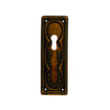 Bocchette per mobili rettang. verticali mod.30705 in zama anticata - mm.33x97h.