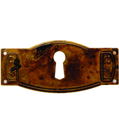 Bocchette per mobili sagomate mod.30698 in ottone anticato - mm.60x28h.