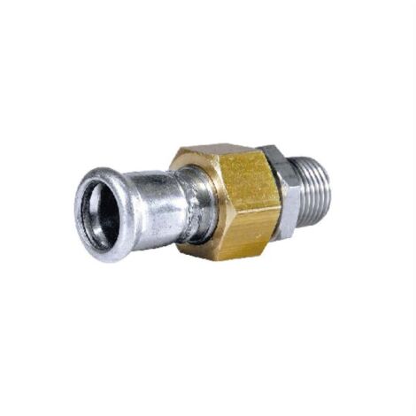 BOCCHETTONE DADO E RACCORDO MASCHIO IN OTTONE PRESS ACCIAIO CARBONIO 1&quot1/4 x 35