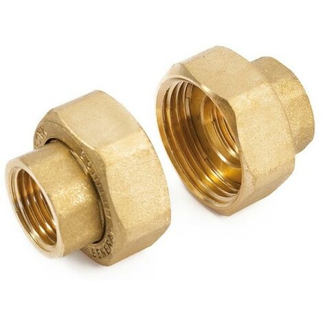 Bocchettone in ottone f 11/4 x f 3/4 per circolatore - 1 coppia