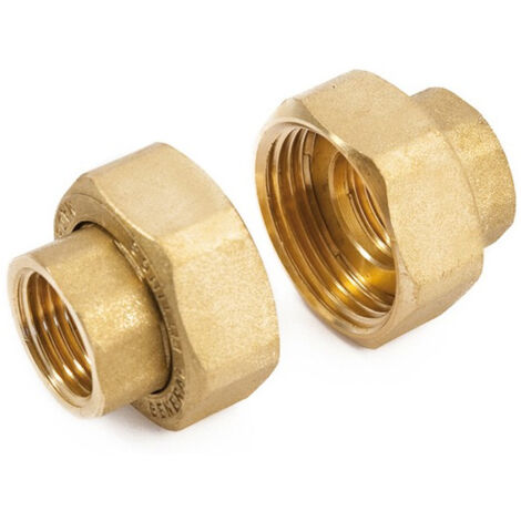 Bocchettone in ottone f 2 x f 11/4 per circolatore - 1 coppia