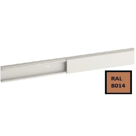 Bocchiotti tmc 22/1x10 b minicanale monoscomparto con coperchio standard  marrone 1 metro 00685