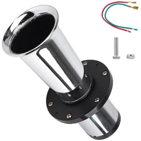 Bocina clásica de 12 V - 110 dB, sonido AHOOGA (AHH-OOO-GAH) Compatible con coches, camionetas y vehículos antiguos (plateados), OUYLAF