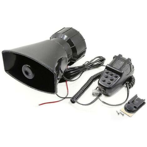 Bocina de alarma para coche Megaph 5T, 12 V, 110 dB, altavoz con sonido de sirena para bomberos, ambulancias y policías.