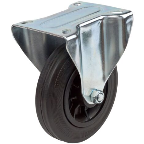 Bockrolle mit Kunststofffelge 160 mm Bockrollen Lenkrollen Rollen Transport