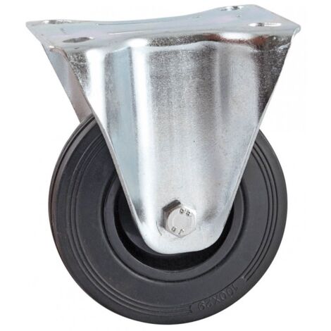 Bockrolle mit rechteckiger Platte AVL - Gummirad Ø 65 - Tragkraft 60 kg - 508820A