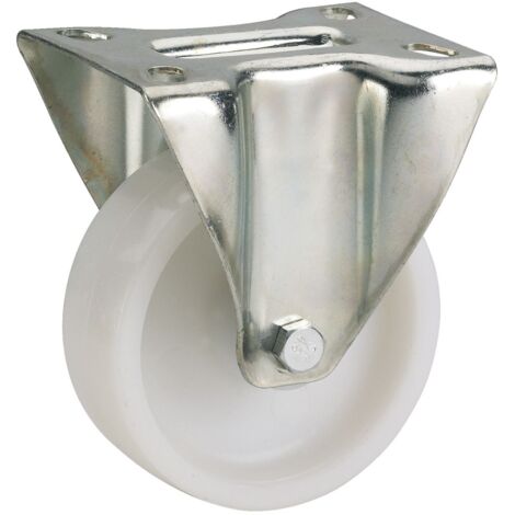 Bockrolle Polyamid-Rad Industrierolle ø 80 mm Tragkraft 150 kg verzinkt